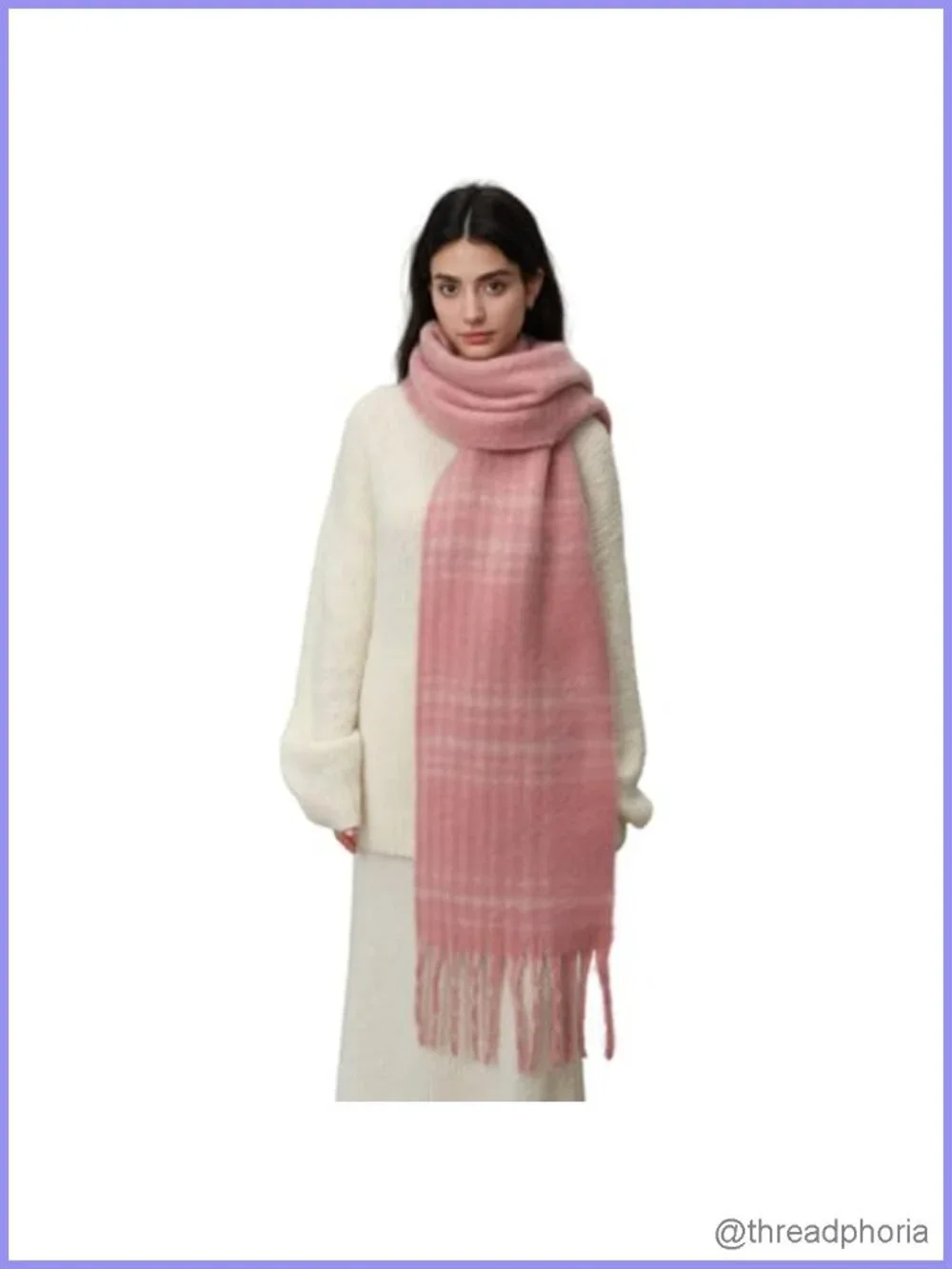 Winter Scarf Shawl Wrap Long Thick Soft Polyester Plaid